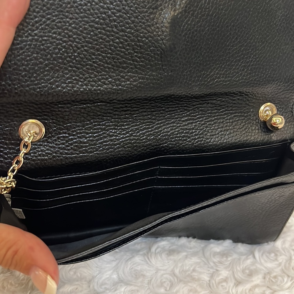 Black leather wallet/clutch - Picture 2 of 2